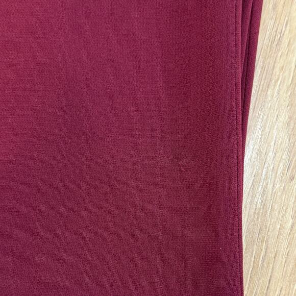 CINQ A SEPT Lana Piped Cropped Trousers Size 2 Rhubarb Camilla Red Crepe Pants - Picture 10 of 11